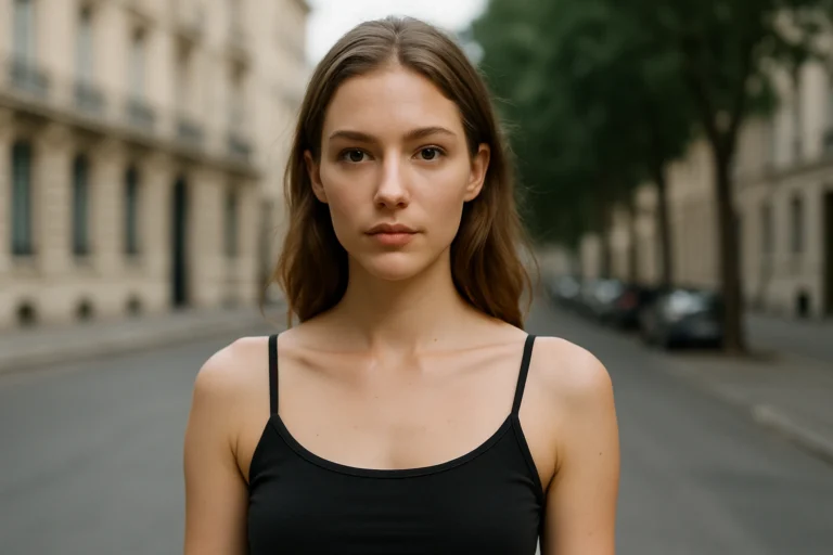 un mannequin femme qui défile dans Paris