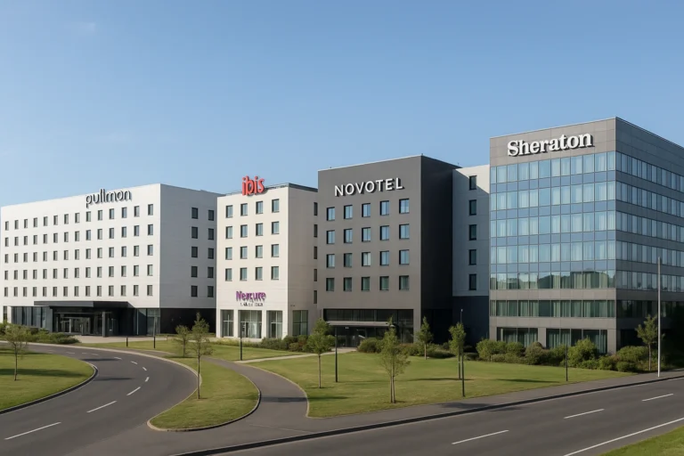 Vue des hôtels proches de l’aéroport Roissy Charles de Gaulle