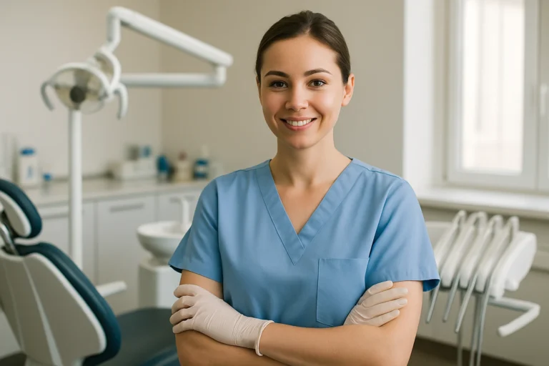 une des assistantes dentaires du centre dentaire