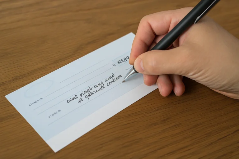 Comment remplir un chèque